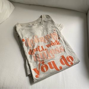 Dreams Don't Work Unless You Do Screenprint Light Grey Tee XL INV243